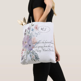 Bolso De Tela Flores delicadas pastel
