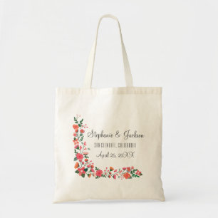 Bolso De Tela Flores dibujadas a mano