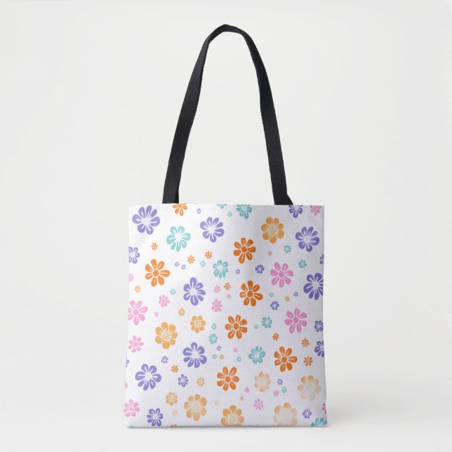 Bolso De Tela Flores diminutas (Anverso)