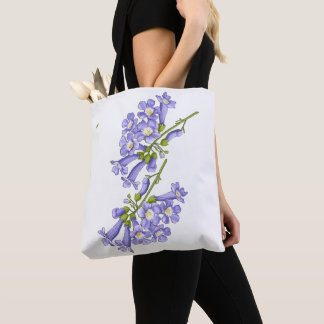Bolso De Tela Flores do Brasil jacarandá e 3 marias