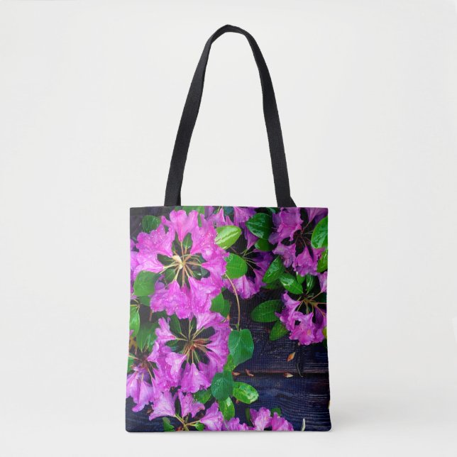 Bolso De Tela Flores elegantes rosas azaleas rosas (Anverso)