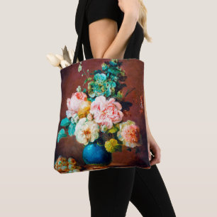 Bolso De Tela Flores en azul Vase por Anne Vallayer