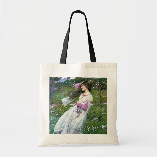Bolso De Tela Flores en el viento, John William Waterhouse (Frente)