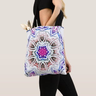 Bolso De Tela Flores en textura de yeso, sombra suave sobre blan