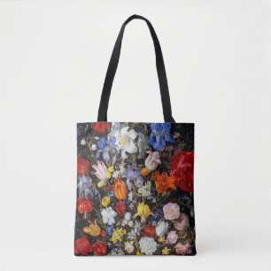 Bolso De Tela Flores en un barco de madera, Jan Brueghel el anci