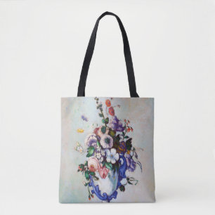Bolso De Tela Flores en una verja de Rococo, Paul Cezanne