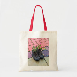 Bolso De Tela Flores en viejos botes