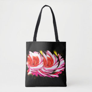 Bolso De Tela Flores festivas rojas