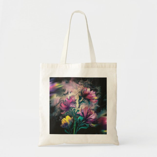 Bolso De Tela Flores florecientes (Frente)