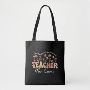 Bolso De Tela Flores Groovy Personalizadas Regalo Personalizado 