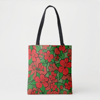Bolso De Tela Flores hibiscus #1