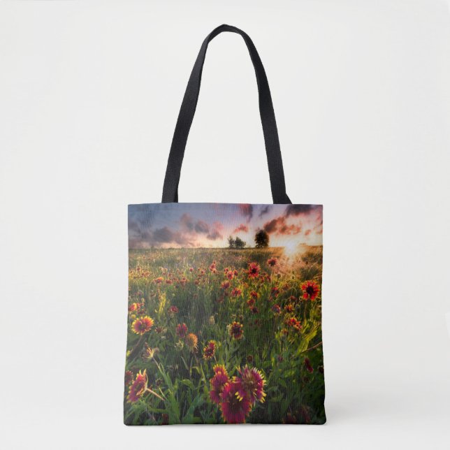 Bolso De Tela Flores | Indio Blanket Wildflower Texas (Anverso)