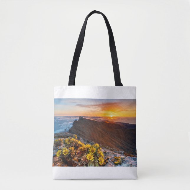 Bolso De Tela Flores | Islas Canarias, España (Anverso)