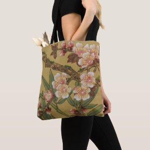 Bolso De Tela Flores Japonesas Asiáticas de Flor de Cerezo Vinta