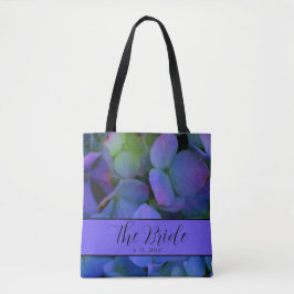 Bolso De Tela Flores lavanda violeta rosa azulNovia