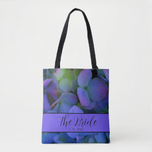 Bolso De Tela Flores lavanda violeta rosa azulNovia