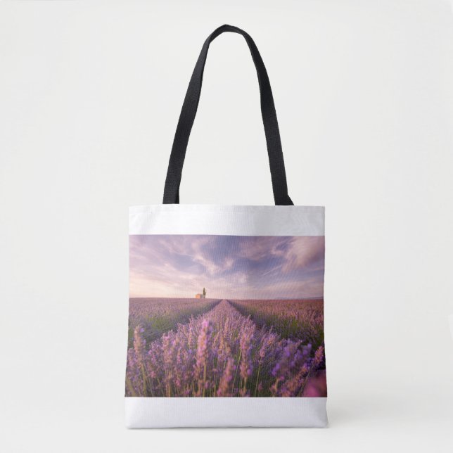 Bolso De Tela Flores | Lavender Southern France (Anverso)