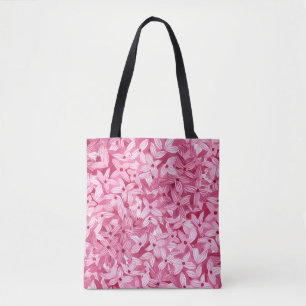 Bolso De Tela Flores lilac color agua: fondo floral rosa