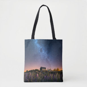 Bolso De Tela Flores   Lupines Blooming Lake Tekapo Nueva Zeland
