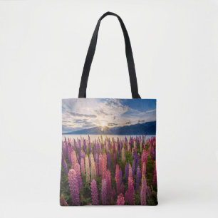 Bolso De Tela Flores Lupines New Zealand