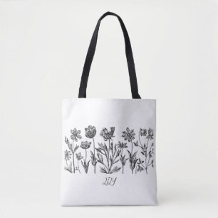 Bolso De Tela Flores mínimas silvestres , bohemiam mínimo