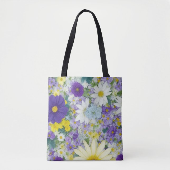 Bolso De Tela Flores mixtas de bonito (Anverso)