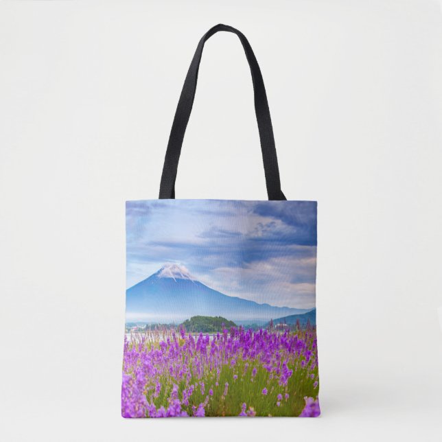 Bolso De Tela Flores | Monte Fugi Japón (Anverso)