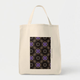 Bolso De Tela Flores Moradas