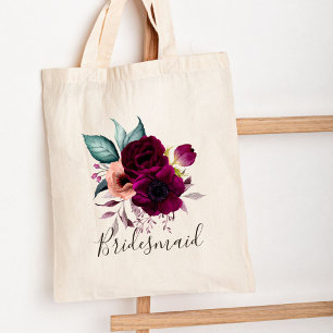 Bolso De Tela Flores Moradas Vintage Boho Aquarela Monogramadas