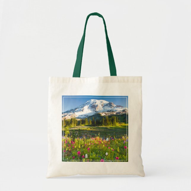 Bolso De Tela Flores | Mt. Rainier Wildflowers (Frente)