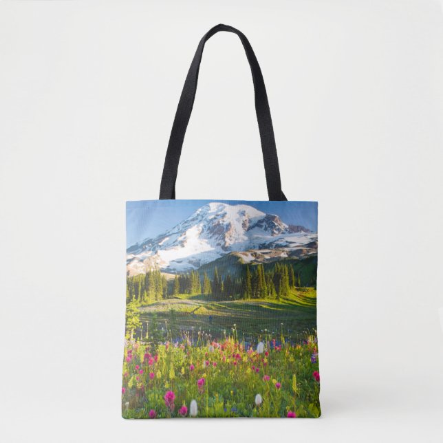 Bolso De Tela Flores | Mt. Rainier Wildflowers (Anverso)