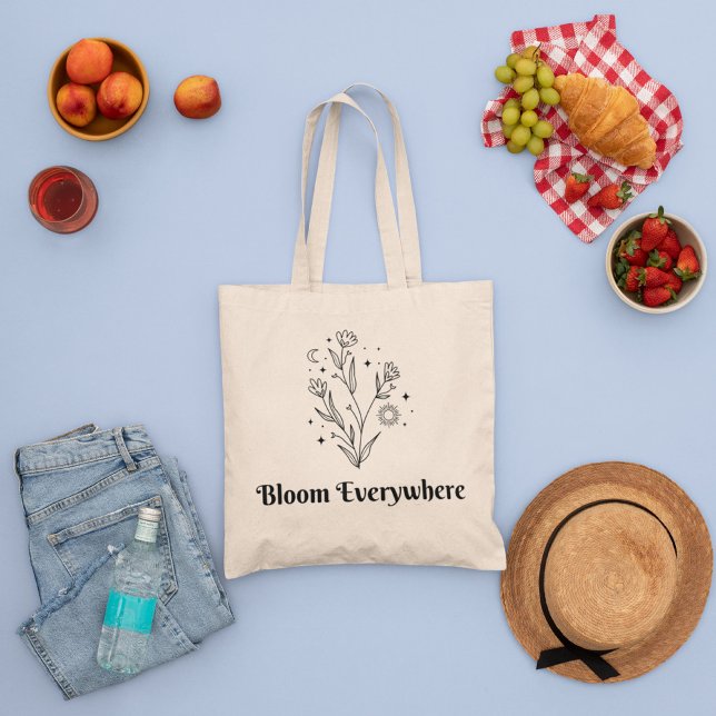 Bolso De Tela Flores naturales mínimas , boho mínimo estético (Subido por el creador)