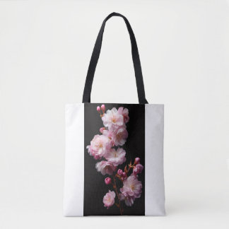 Bolso De Tela Flores negras realistas de Sakura