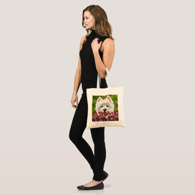 Bolso De Tela Flores occidentales y rosas (Anverso (modelo))