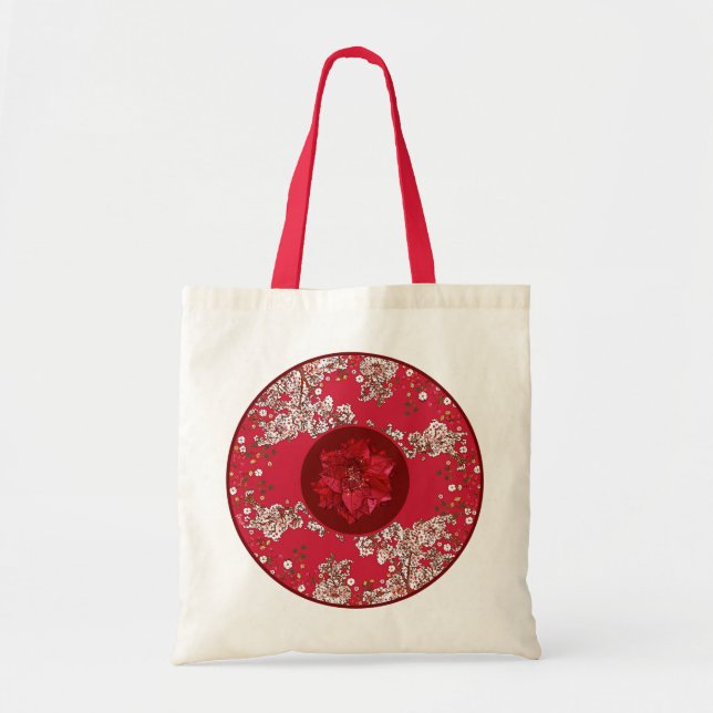 Bolso De Tela Flores para Navidad (Frente)