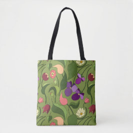 Bolso De Tela flores parloteantes