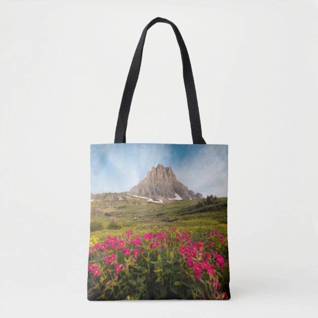 Bolso De Tela Flores | Parque nacional Glaciar de Montana (Anverso)