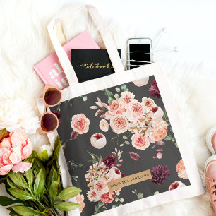 Bolso De Tela Flores pasteles modernas y regalo personalizado de