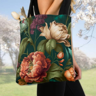 Bolso De Tela Flores pintadas de Victoria