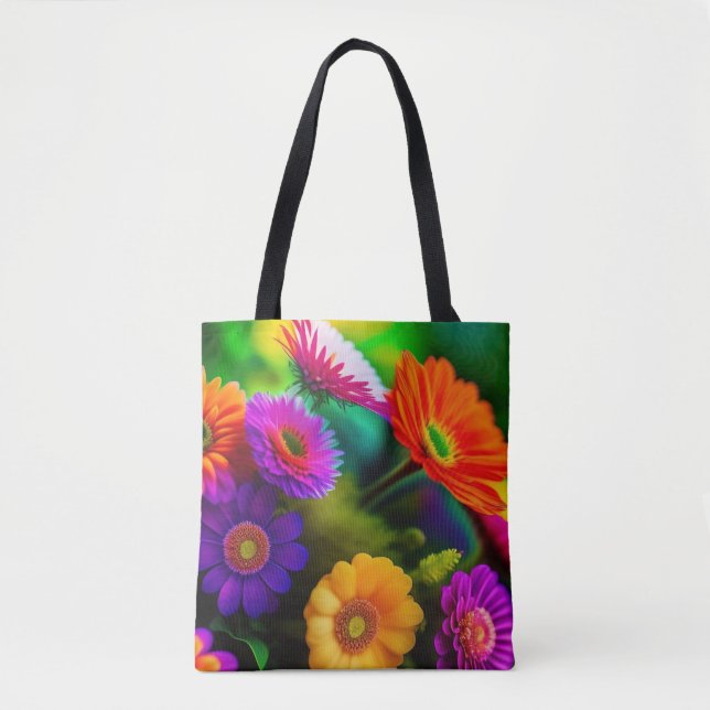 Bolso De Tela Flores por todas partes (Anverso)