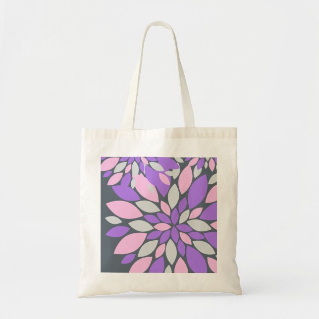 Bolso De Tela Flores púrpuras de Petals mágicos (Frente)