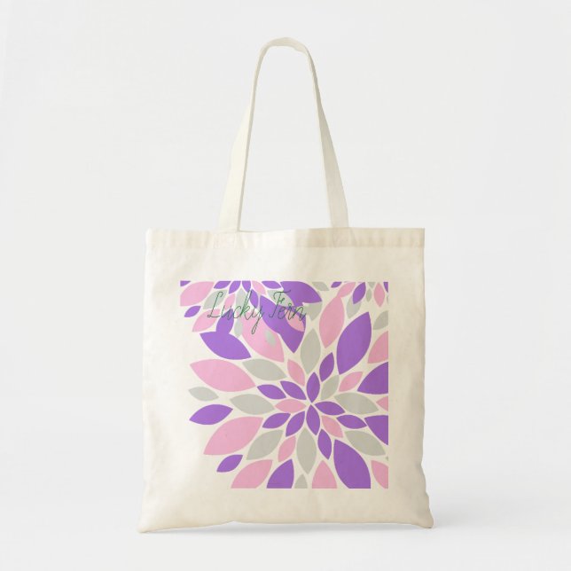 Bolso De Tela Flores púrpuras de Petals mágicos (Frente)