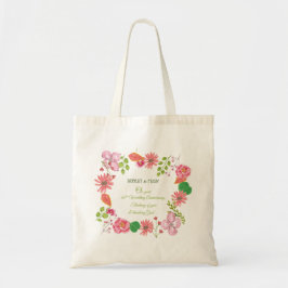 Bolso De Tela Flores religiosas por 60º aniversario de bodas
