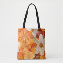 Bolso De Tela Flores retro de los años 1970