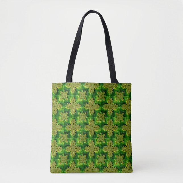 Bolso De Tela Flores retro en 3D , Artdeco (Anverso)