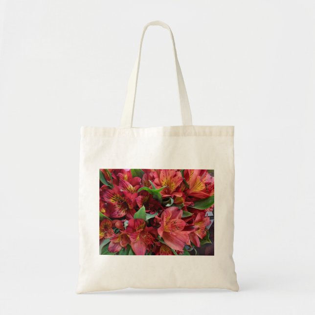 Bolso De Tela Flores rojas (Frente)