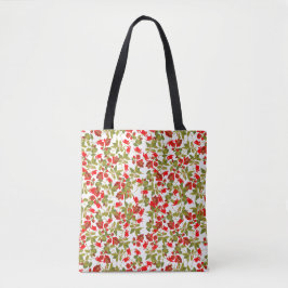 Bolso De Tela Flores rojas 2
