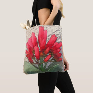 Bolso De Tela Flores Rojas de Agave