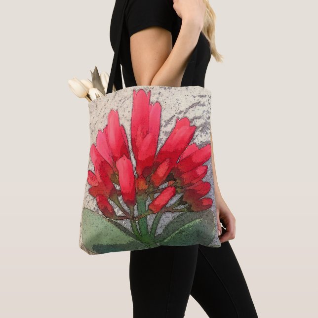Bolso De Tela Flores Rojas de Agave (Detalle)
