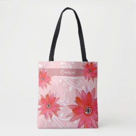 Bolso De Tela Flores rojas singulares Flores Ratas Ratas Ratas F